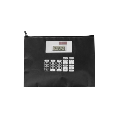 Pochette con calcolatrice solare 8 cifre - Pochette maths cod. PF895