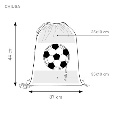 Sacca zaino bicolore nylon 190t - Goal cod. PG279