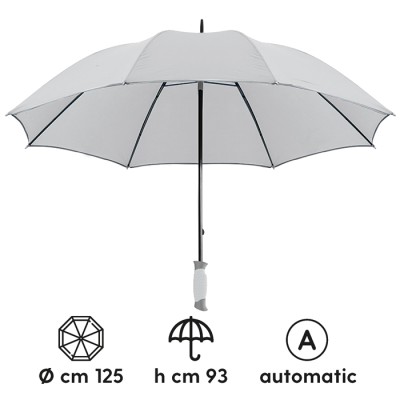 Maxi ombrello automatico con profilo a contrasto - Plata cod. PL105