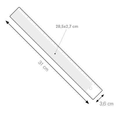 Righello 30 cm - Misura cod. PH820