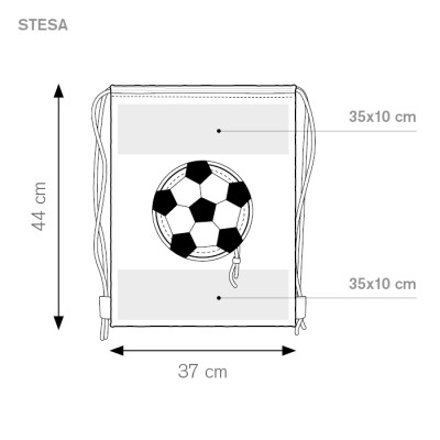 Sacca zaino bicolore nylon 190t - Goal cod. PG279