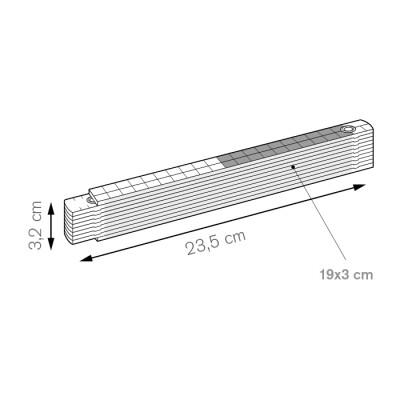 Doppio metro bicolore - Fir cod. PN353