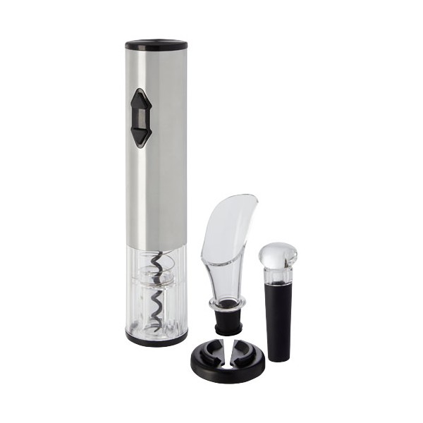 Cavatappi elettrico con accessori per vino - cod. P113213