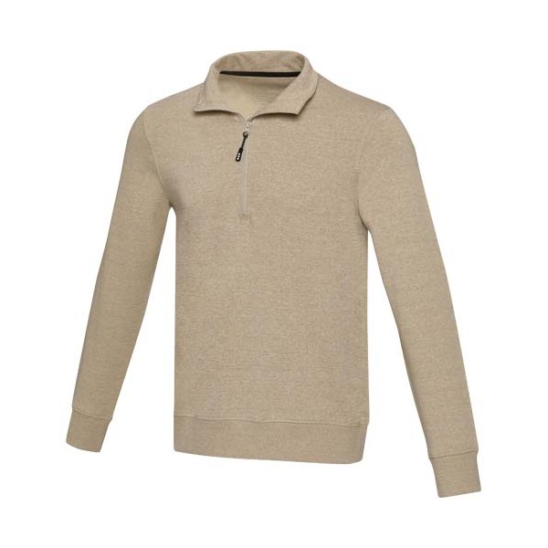Maglione con cerniera a un quarto in tessuto riciclato unisex Aware™ Tin  - cod. P37546