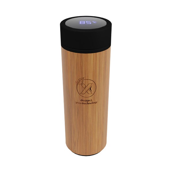 Borraccia termica SCX.design D11 da 500 ml in bambù - cod. P2PX056