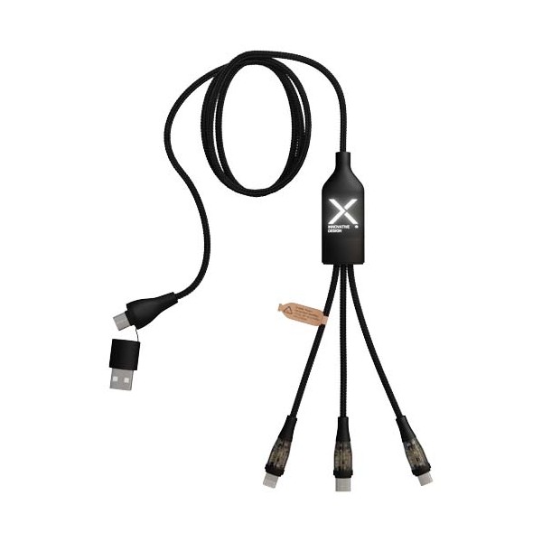 Cavo di ricarica rapida 5 in 1 da 100 W/5 A con display digitale SCX.design C50 - cod. P2PX162