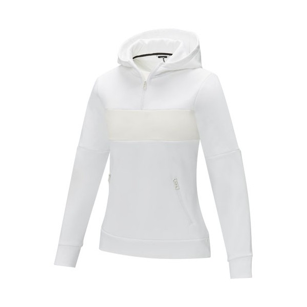 Felpa anorak con cappuccio da donna a mezza zip Sayan - cod. P39473