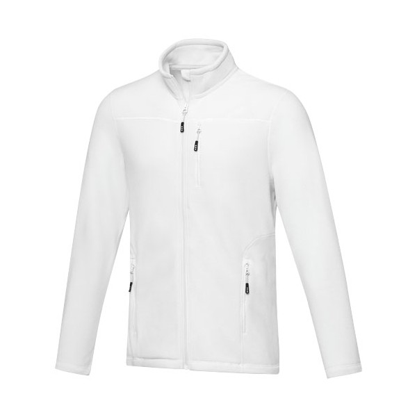 Giacca da uomo in pile con zip integrale in materiale riciclato certificato GRS Amber - cod. P37529