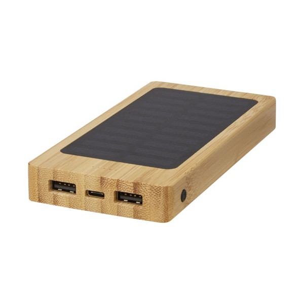 Power bank a energia solare da 8000 mAh in bambù Alata - cod. P124257
