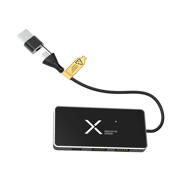 Hub USB 8 in 1 con doppio ingresso e 6 porte SCX.design H20 - cod. P2PX165
