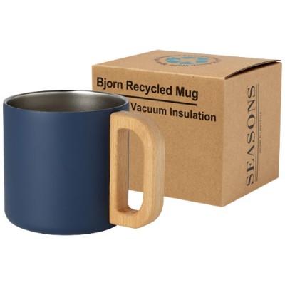 Tazza in acciaio inossidabile riciclato certificato RCS da 360 ml con isolamento sottovuoto in rame Bjorn