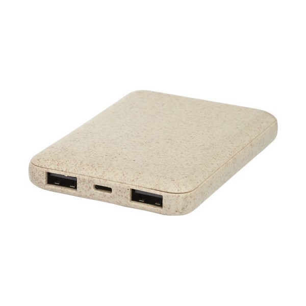 Power bank Asama da 5000 mAh realizzata con paglia di grano - cod. P124137