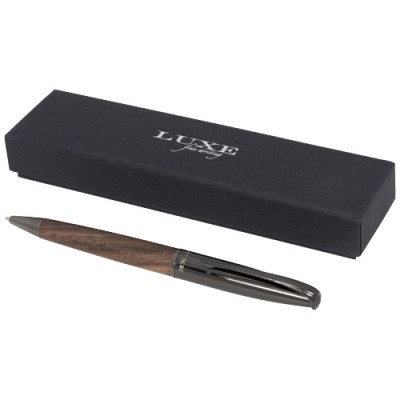 Penna a sfera con serbatoio in legno Loure (inchiostro nero)