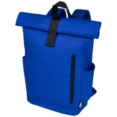 Zaino con chiusura arrotolabile per portatile da 15,6" in PET riciclato certificato GRS Byron 18L