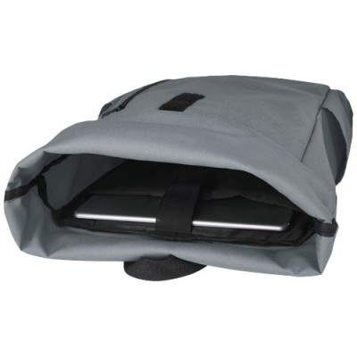 Zaino con chiusura arrotolabile per portatile da 15,6" in PET riciclato certificato GRS Byron 18L