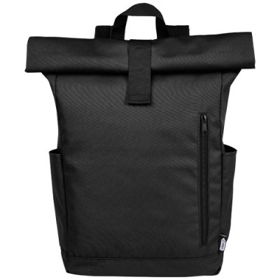 Zaino con chiusura arrotolabile per portatile da 15,6" in PET riciclato certificato GRS Byron 18L