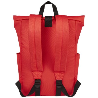 Zaino con chiusura arrotolabile per portatile da 15,6" in PET riciclato certificato GRS Byron 18L