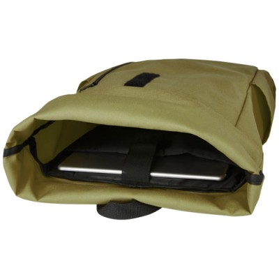 Zaino con chiusura arrotolabile per portatile da 15,6" in PET riciclato certificato GRS Byron 18L