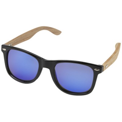 Occhiali da sole Hiru con lenti polarizzate e specchiate in PET riciclato/legno con confezione regalo - cod. P127002