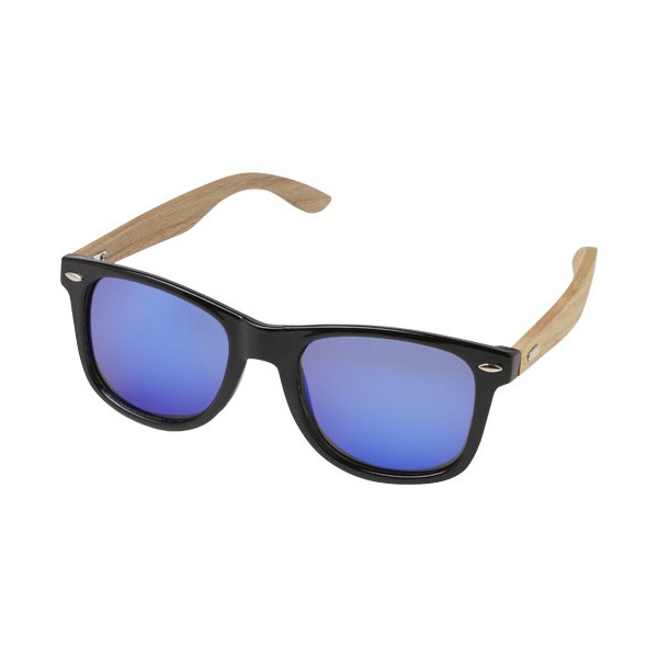 Occhiali da sole Hiru con lenti polarizzate e specchiate in PET riciclato/legno con confezione regalo - cod. P127002