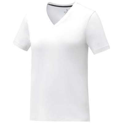 T-shirt Somoto da donna a manica corta con collo a V 