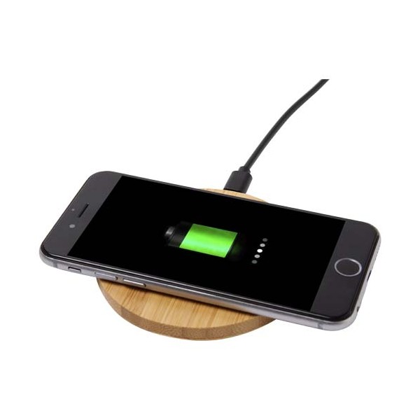 Stazione di ricarica wireless in bambù da 15 W Essence - cod. P124387