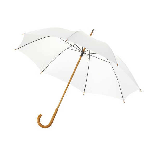 Ombrello Jova da 23" con manico e asta in legno - cod. P109068