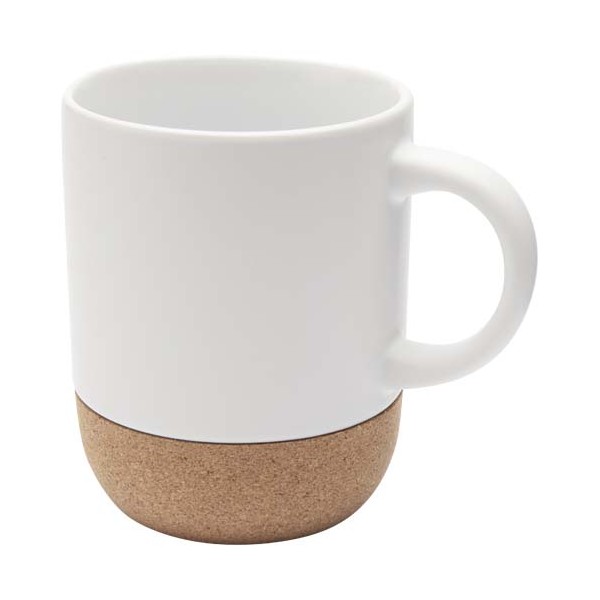 Tazza in ceramica con dettagli in sughero e finitura opaca da 300 ml Billie - cod. P100847