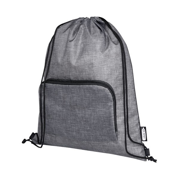 Borsa pieghevole con coulisse in materiale riciclato Ash - 7L - cod. P120646