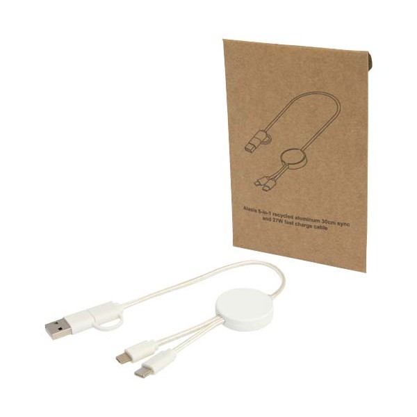 Cavo 5-in-1 in plastica riciclata da 30 cm per la sincronizzazione dei dati e la ricarica rapida da 27 W Citala - cod. P124427