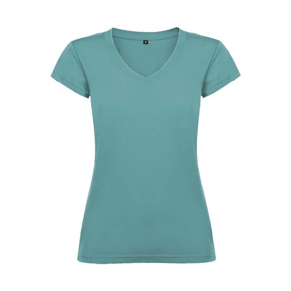 T-shirt a maniche corte con scollo a V da donna Victoria - cod. PR6646
