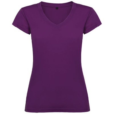 T-shirt a maniche corte con scollo a V da donna Victoria