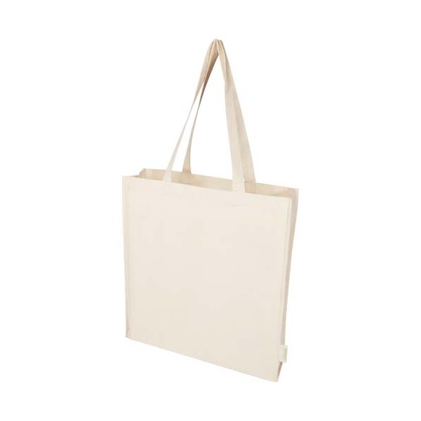 Tote bag con soffietto da 180 g/m² in tessuto biologico 14 l Orissa - cod. P130061