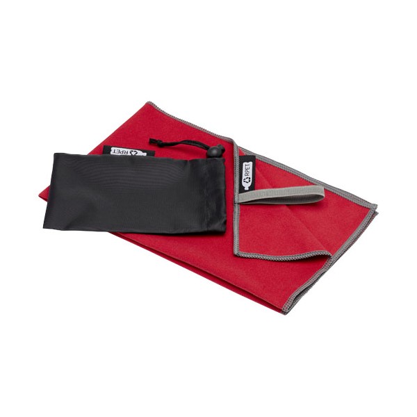 Asciugamano ultraleggero ad asciugatura rapida certificato GRS 30 x 50 cm Pieter - cod. P113322
