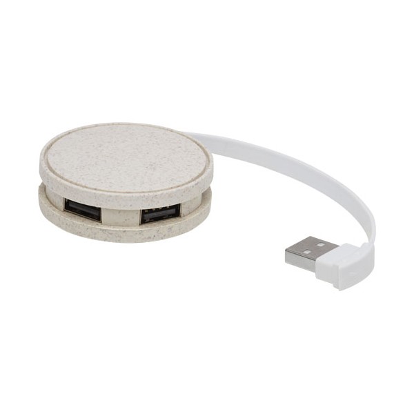 Hub USB in paglia di grano Kenzu - cod. P124309