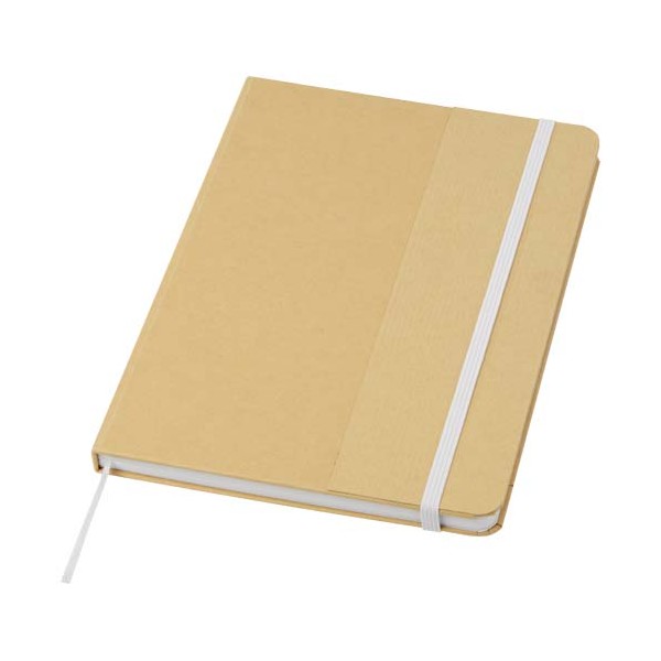 Blocco note formato A5 con copertina rigida di cartone riciclato Nelida - cod. P107903