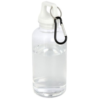 Borraccia in plastica riciclata certificata RCS da 400 ml con moschettone Oregon Borraccia in plastica riciclata certificata RCS da 400 ml con moschettone Oregon