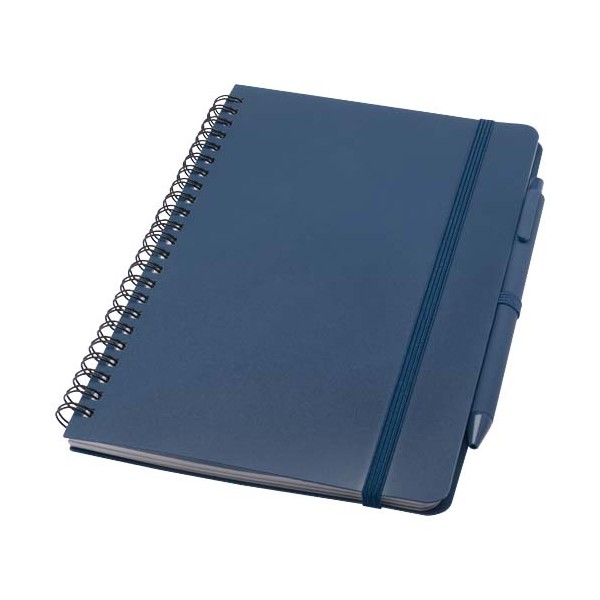 Blocco note formato A5 con copertina rigida in plastica recuperata in prossimità degli oceani - cod. P107901