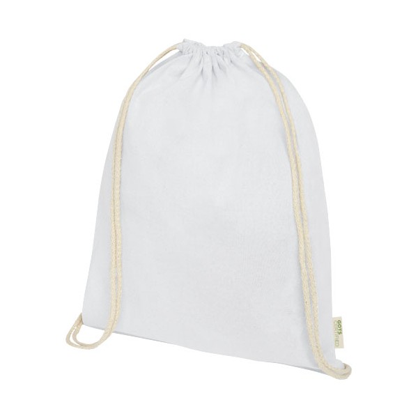 Zaino in cotone biologico 100 g/m² con cordoncino Orissa - 5L - cod. P120490