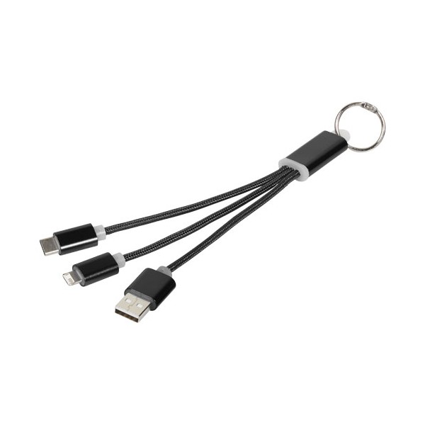 Cavo di ricarica 3 in 1 Metal con clip - cod. P134961