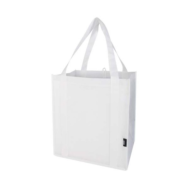 Tote bag con fondo rigido in tessuto non tessuto riciclato certificato GRS Liberty - 29L - cod. P130081