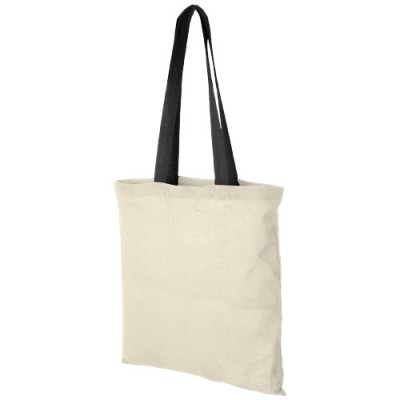 Shopper in cotone 100 g/m² con manici colorati Nevada - 7L