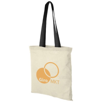 Shopper in cotone 100 g/m² con manici colorati Nevada - 7L