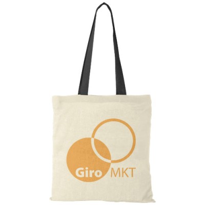 Shopper in cotone 100 g/m² con manici colorati Nevada - 7L