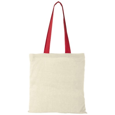 Shopper in cotone 100 g/m² con manici colorati Nevada - 7L