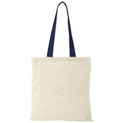Shopper in cotone 100 g/m² con manici colorati Nevada - 7L