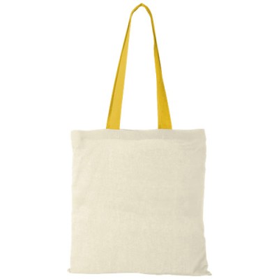 Shopper in cotone 100 g/m² con manici colorati Nevada - 7L