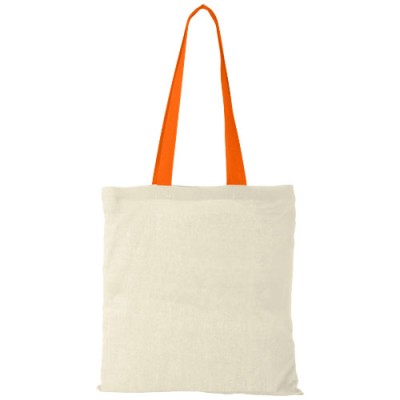 Shopper in cotone 100 g/m² con manici colorati Nevada - 7L