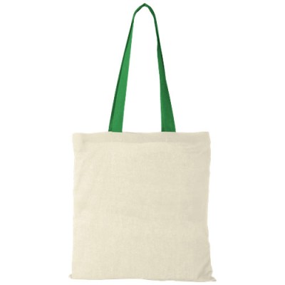 Shopper in cotone 100 g/m² con manici colorati Nevada - 7L