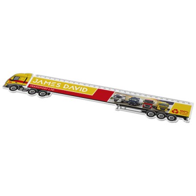 Righello da 30 cm in plastica riciclata a forma di camion Tait